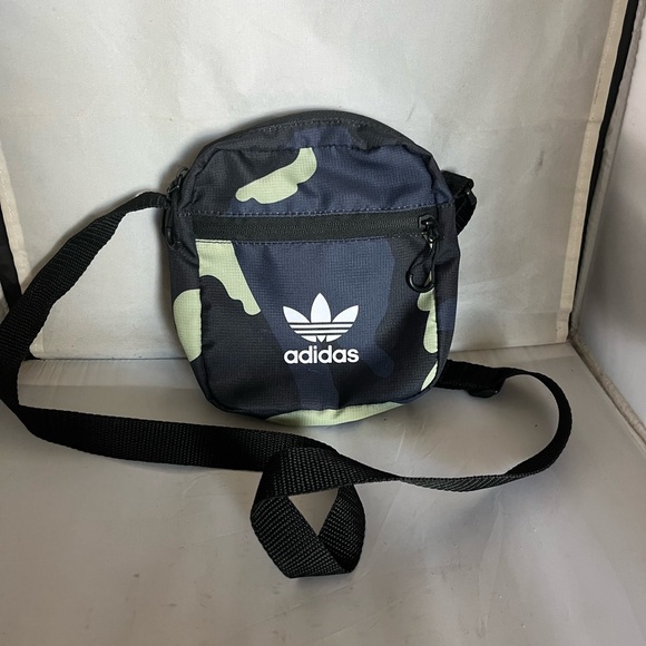adidas Handbags - Adidas Women's Camouflage Crossbody Bag - Black and Green